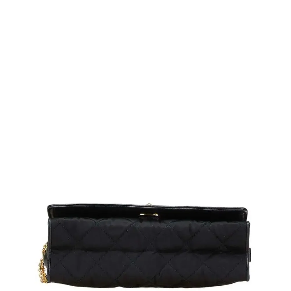 CHANEL Black Leather Shoulder Bag